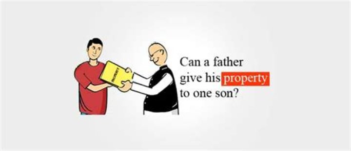 Can a father give his property to only one son?