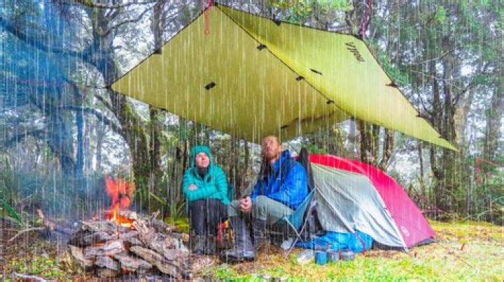 How do I protect my camping tent in the rain?