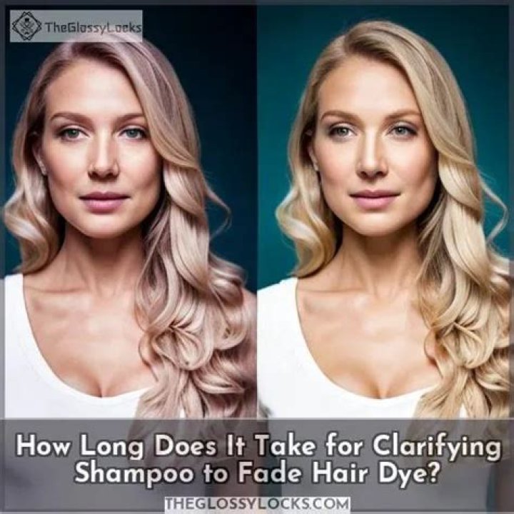 How long does it take for clarifying shampoo to fade hair dye?