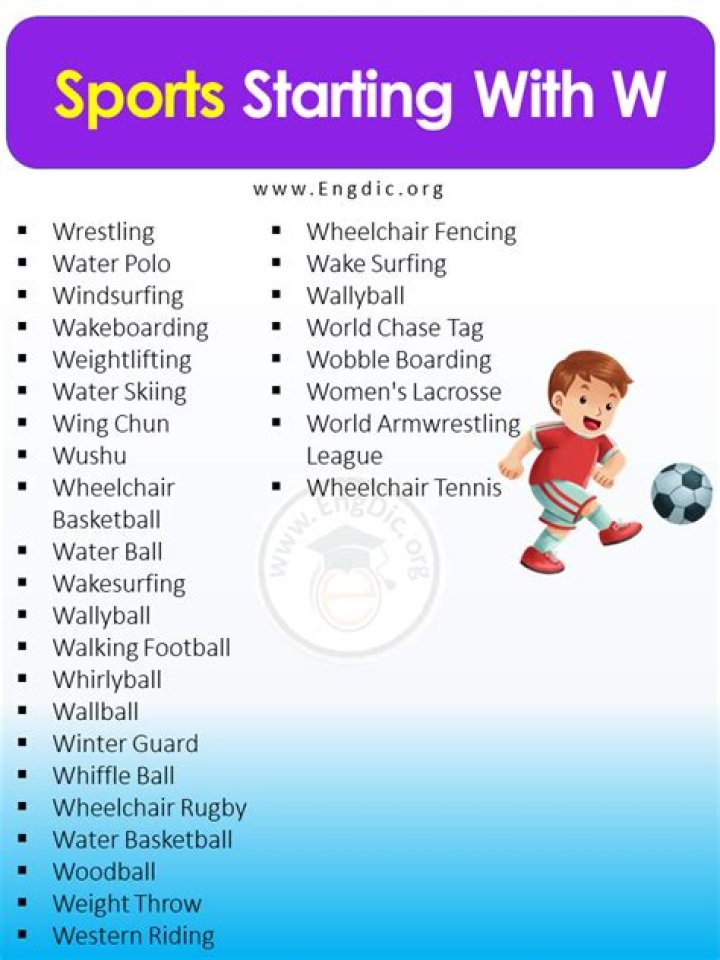 What sport starts with an F?
